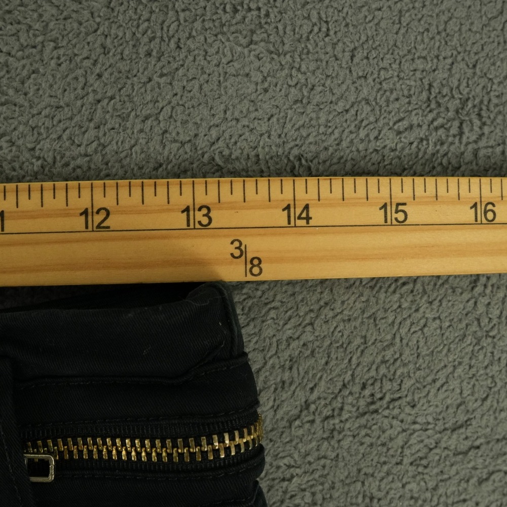 A.L.C. Ezra Twill Pants Womens 2 Black High Rise Button Fly Ankle Zip Skinny - Picture 8 of 10